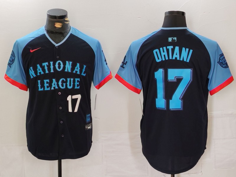 Men Los Angeles Dodgers #17 Ohtani Blue All star 2024 Nike MLB Jersey style 3->los angeles dodgers->MLB Jersey
